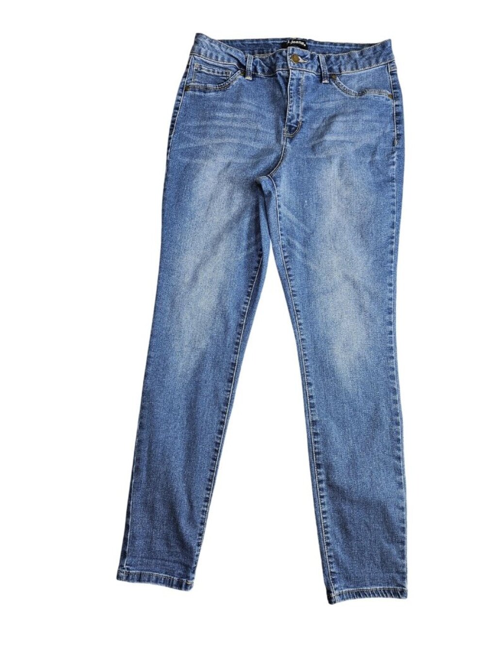 D. Jeans Skinny‎ Jeans Womens 12 Blue Med Wash Mid Rise Stretch Denim Slim